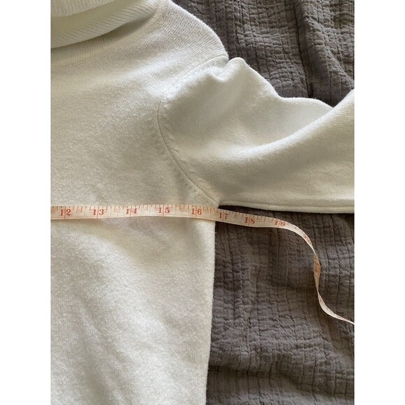 French Connection Cowl Neck Fitted Sweater Cream Size Large - Picture 7 of 8